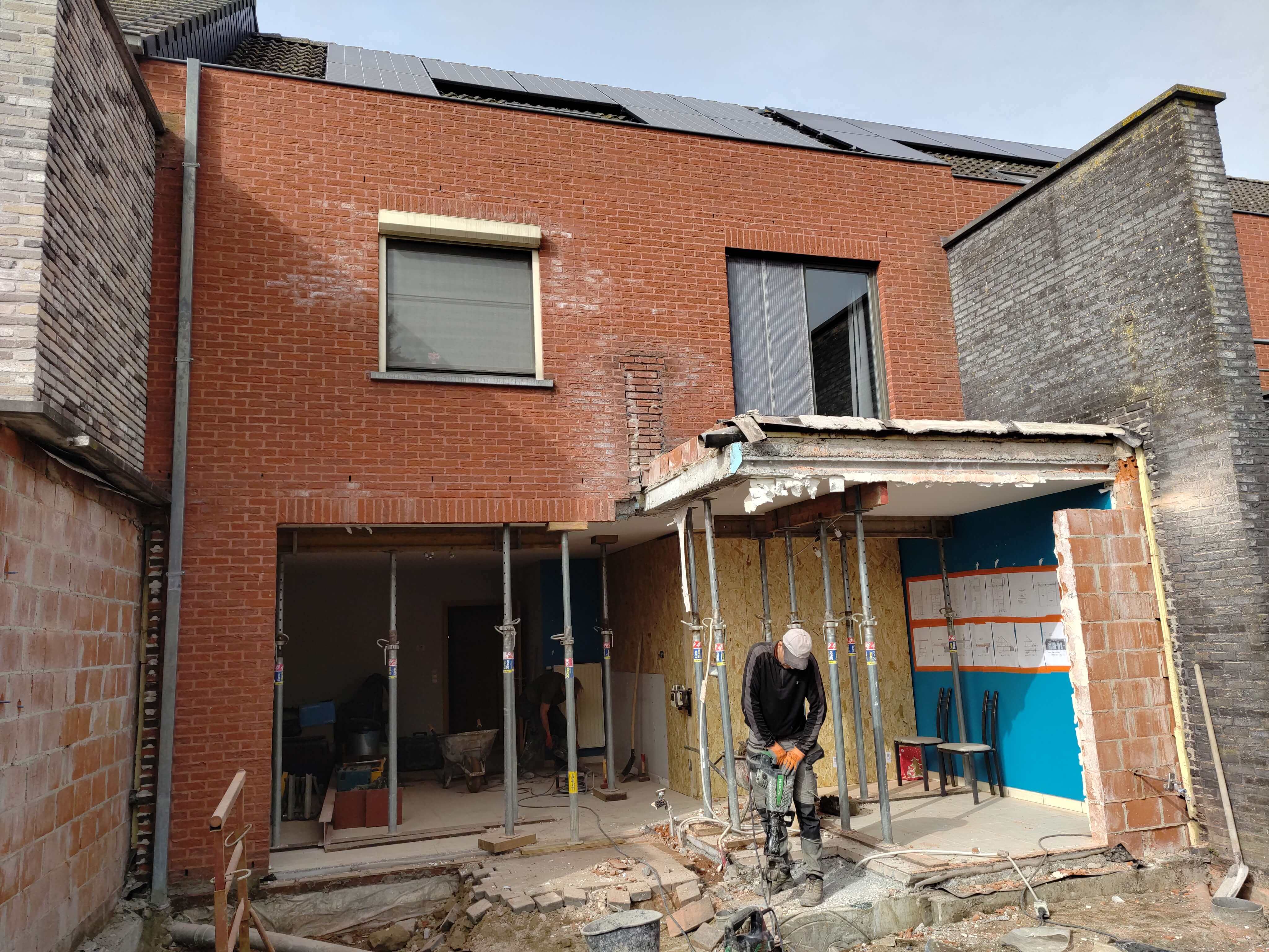 stutwerken bijbouw van appartement aan woning